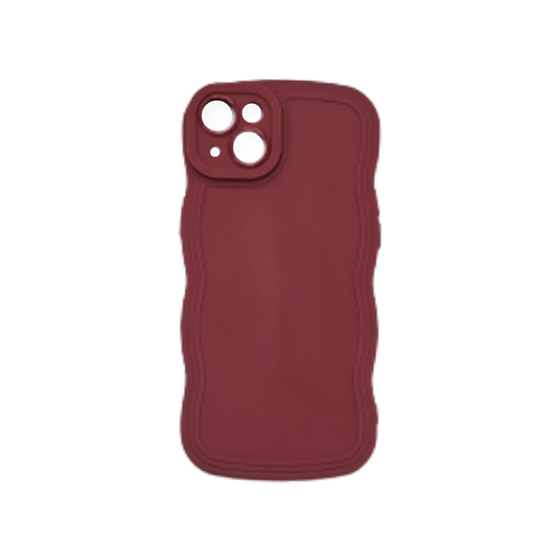 Coque Wave bordeaux iPhone 15 Plus