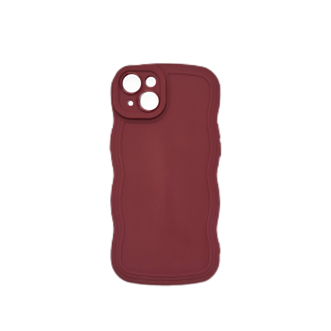 Coque Wave bordeaux iPhone 15