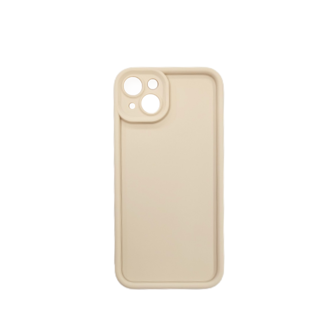 Coque FlexiLens crème iPhone 15