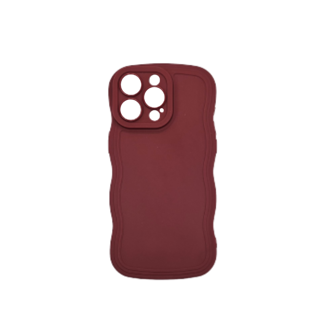 Coque Wave bordeaux iPhone 15 Pro