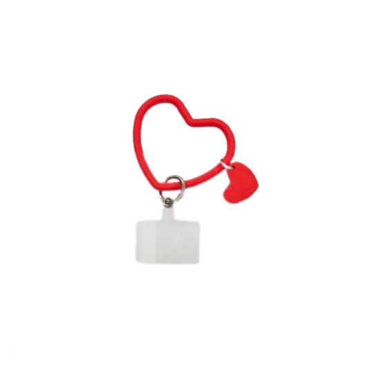 Bracelet coeur en silicone rouge