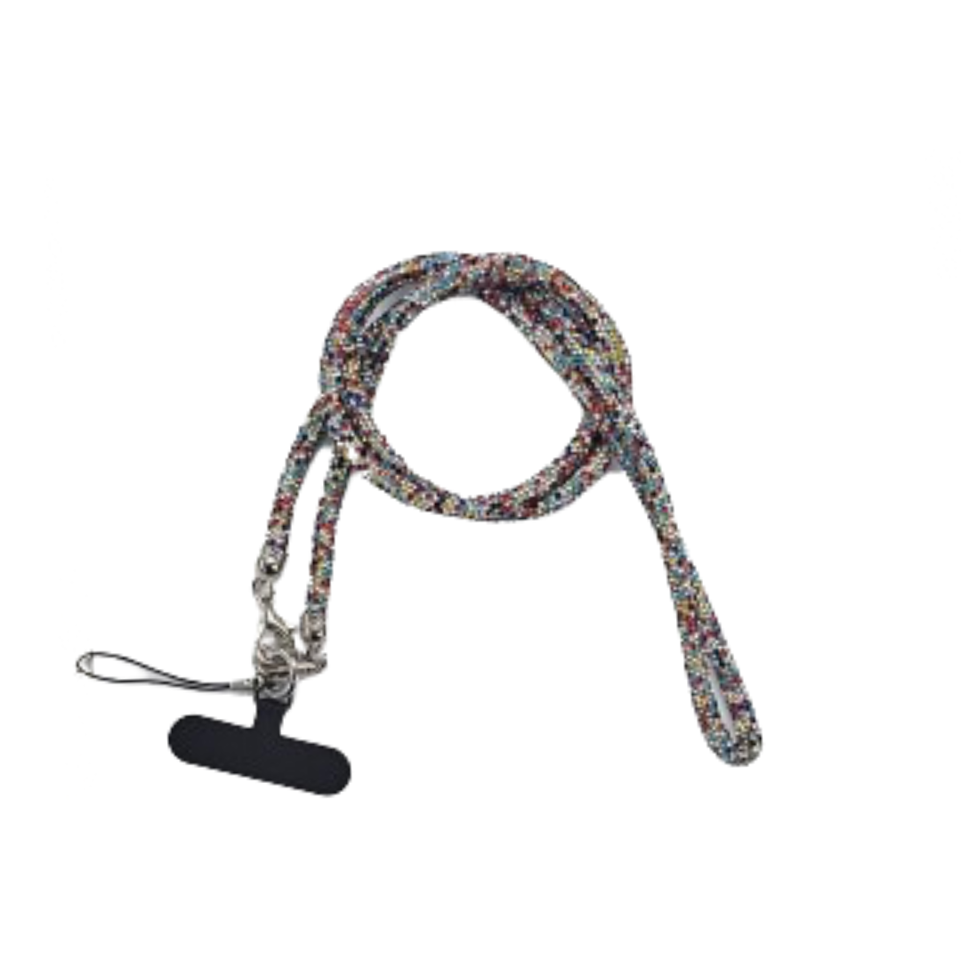 Corde pour téléphone bling bling - multicolor