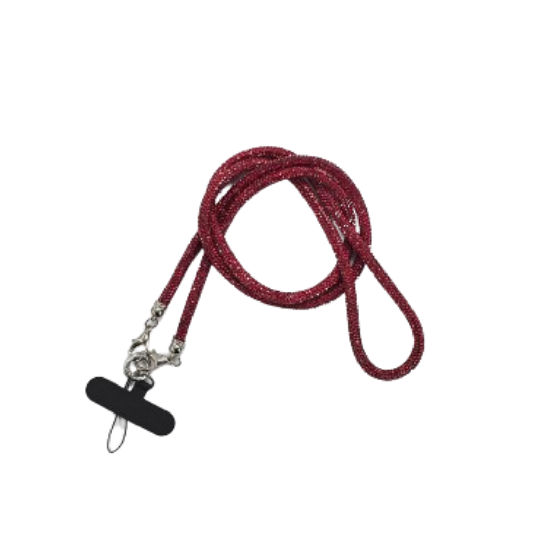 Corde pour téléphone bling bling - red