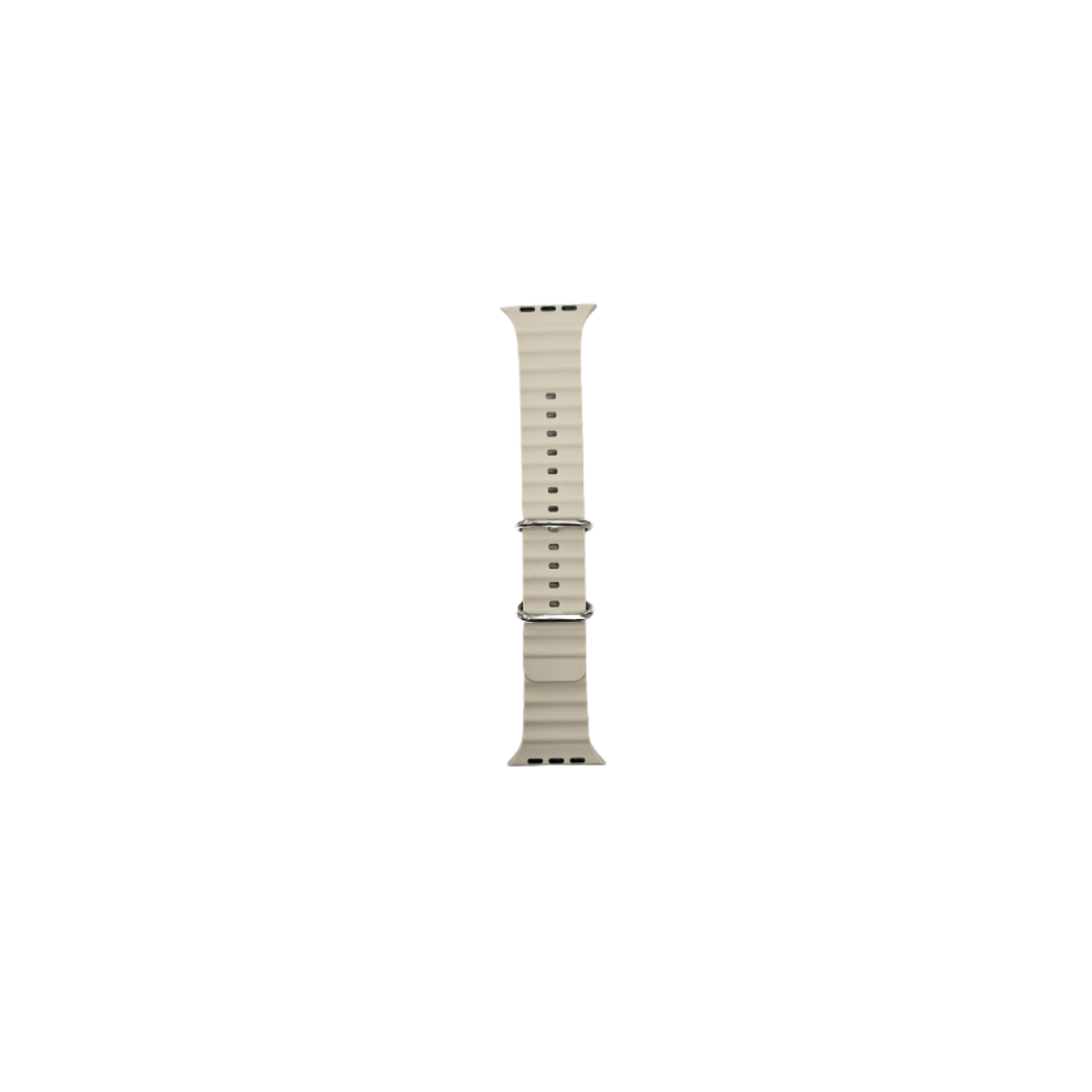 Bracelet pour Apple Watch - SiliconeBand wavy - 38/40/41 beige
