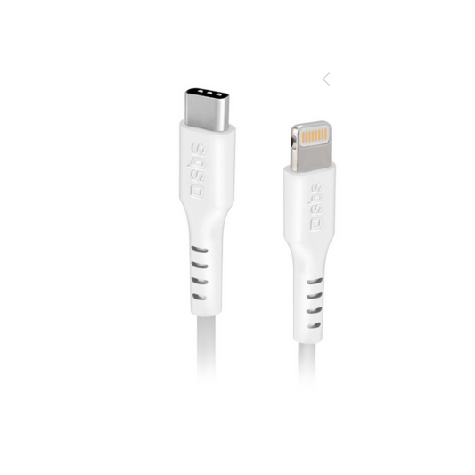 SBS - Câble de recharge USB-C - Lightning - 2m
