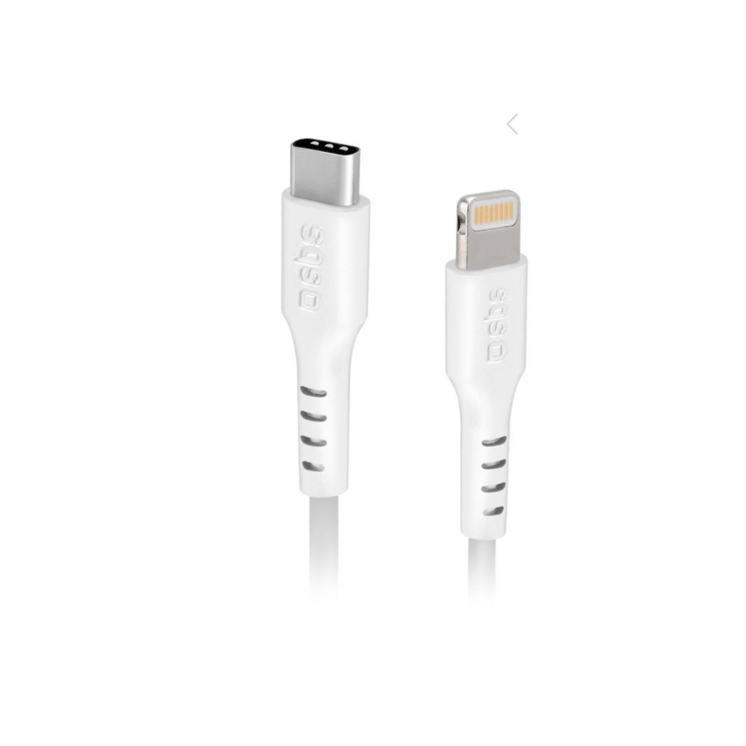 SBS - Câble de recharge USB-C - Lightning - 2m