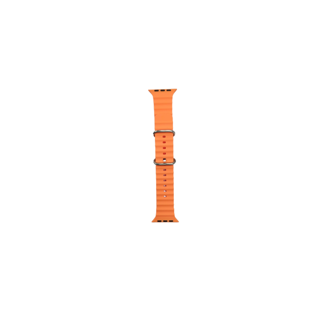 Bracelet pour Apple Watch - SiliconeBand wavy - 42/44/45/49 orange