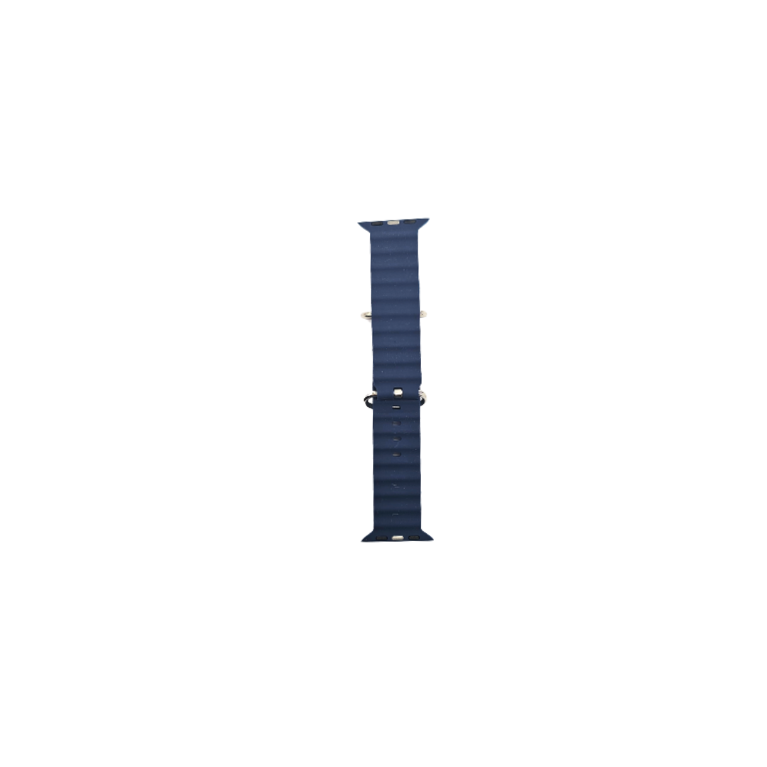 Bracelet pour Apple Watch - SiliconeBand wavy - 42/44/45/49 bleu océan