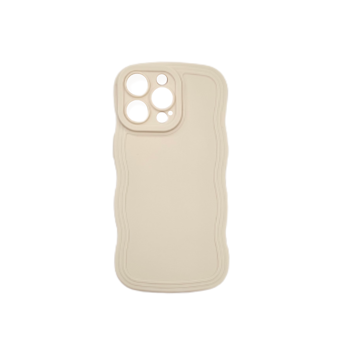 Coque Wave crème iPhone 15 Pro