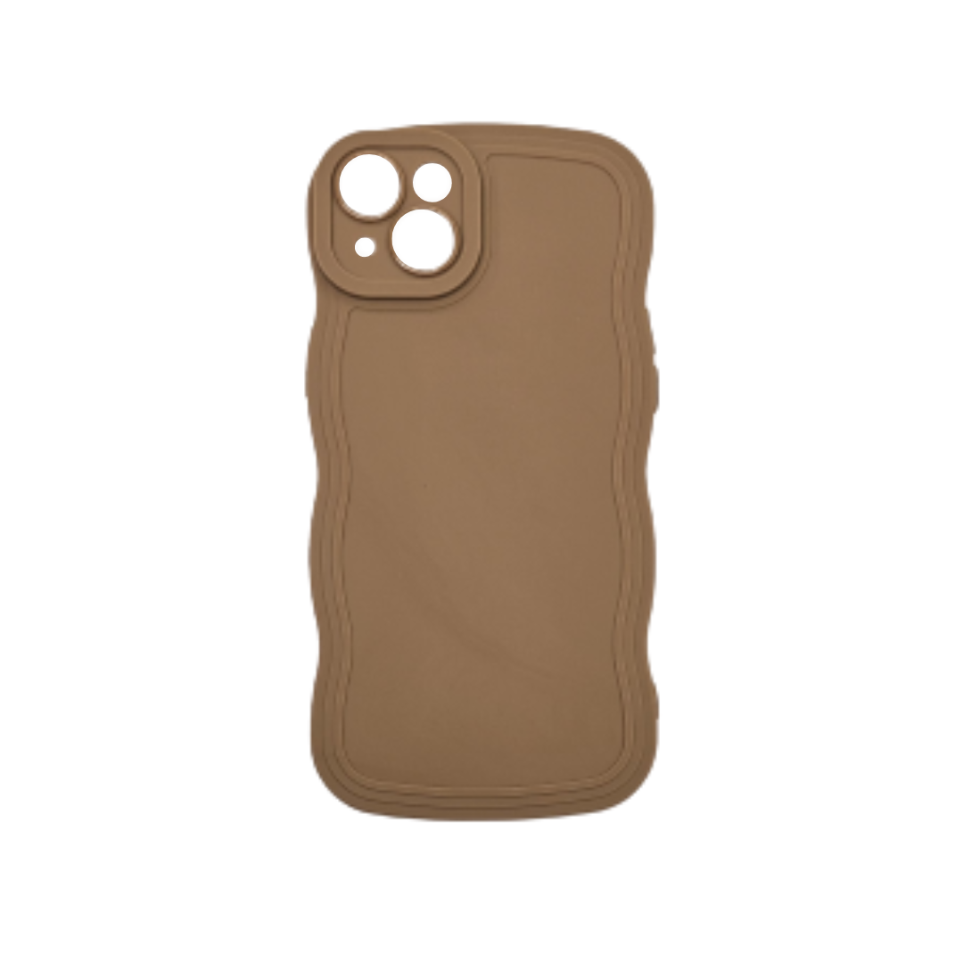 Coque Wave brun iPhone 15 Plus