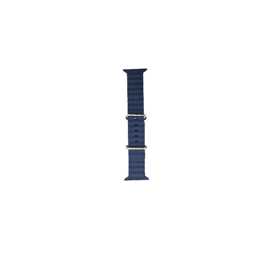 Bracelet pour Apple Watch - SiliconeBand wavy - 42/44/45/49 bleu océan